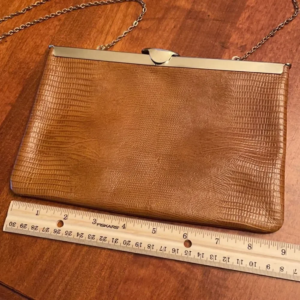Vintage Etra Reptile Leather Clutch